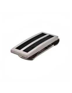 Cudworth Brushed Stainless Steel Rubber Inlay Money Clip in Silver