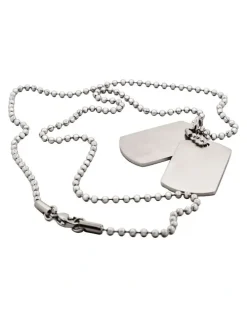 Cudworth Brushed Stainless Steel Double Chain in Silver