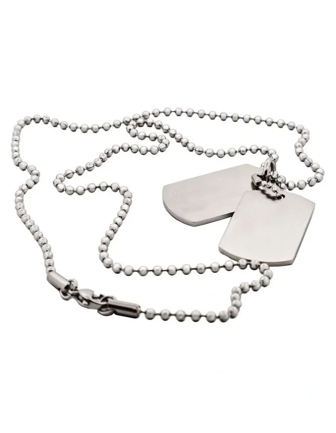 Cudworth Brushed Stainless Steel Double Chain in Silver