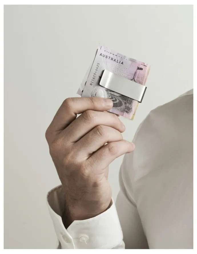 Cudworth Brushed Stainless Steel Money Clip in Silver
