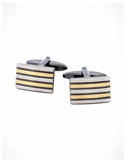 Cudworth Burnish Silver Gold Cufflinks