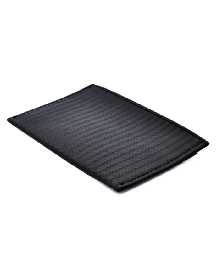 Cudworth Carbon Fibre Leather Card Wallet in Black