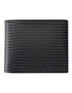 Cudworth Carbon Fibre Leather Wallet in Black