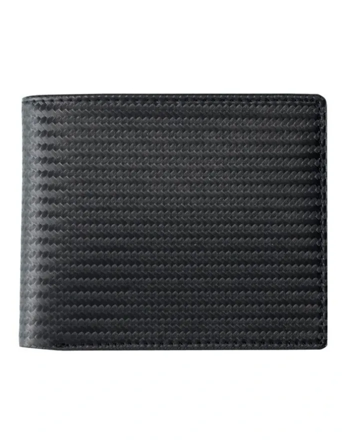 Cudworth Carbon Fibre Leather Wallet in Black