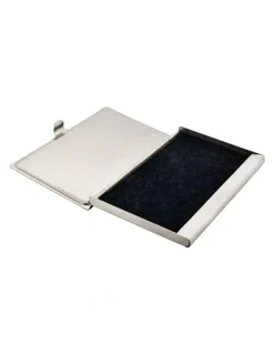 Cudworth Card Case In Stainless Steel with Carbon Fibre Inlay in Black