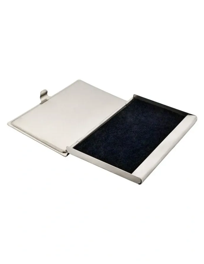 Cudworth Card Case In Stainless Steel with Carbon Fibre Inlay in Black