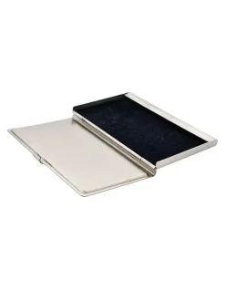 Cudworth Card Case In Stainless Steel with Carbon Fibre Inlay in Black