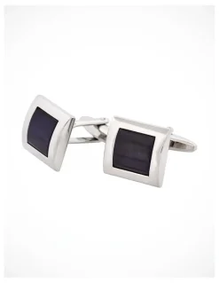 Cudworth Cats Eye Cufflinks in Black