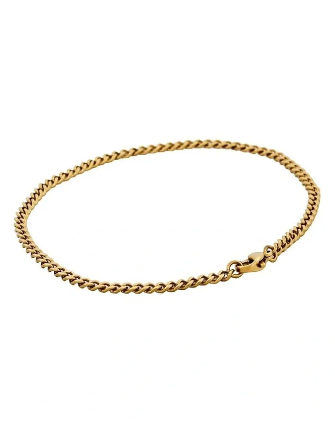 Cudworth Classic Cuban Link Bracelet Ion Plated Gold (215 x 3mm)