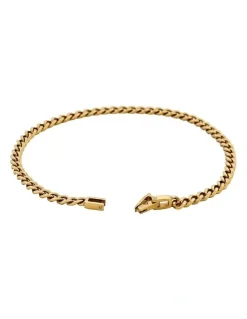 Cudworth Classic Cuban Link Bracelet Ion Plated Gold (215 x 4mm)