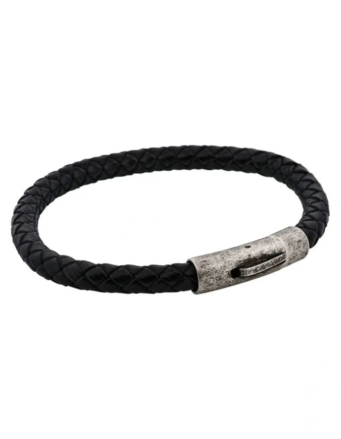 Cudworth Fallout Shadow Line Leather Bracelet in Blacl