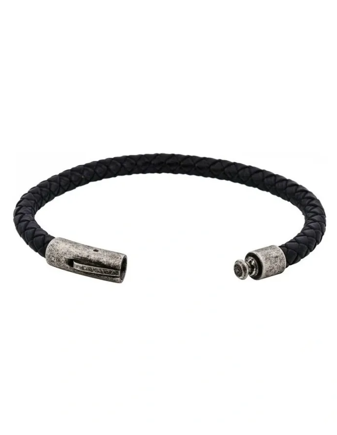 Cudworth Fallout Shadow Line Leather Bracelet in Blacl