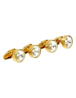 Cudworth Gold Crystal Shirt Studs (set of 4)