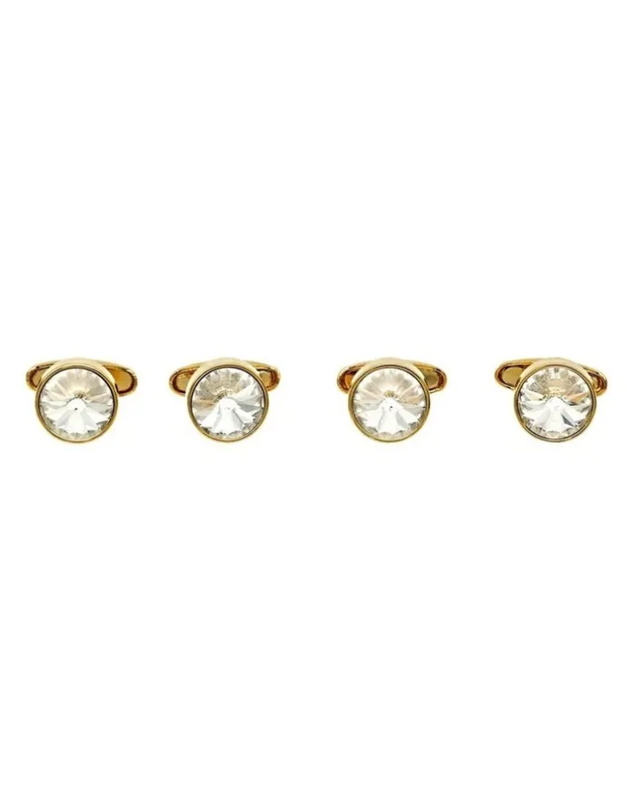 Cudworth Gold Crystal Shirt Studs (set of 4)