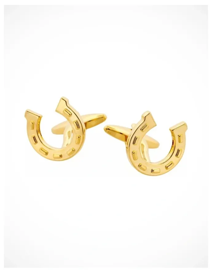 Cudworth Gold Plated Horse Shoe Cufflinks