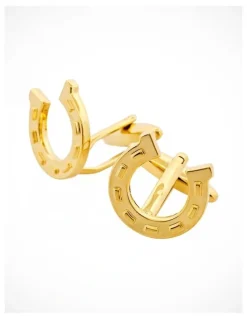 Cudworth Gold Plated Horse Shoe Cufflinks