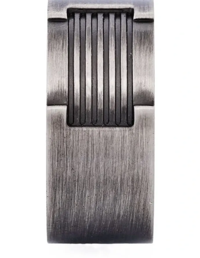 Cudworth Ion Plated Antique Stainless Steel Ring in Gunmetal