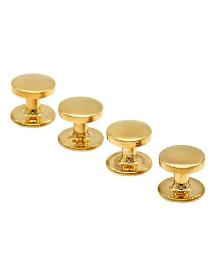 Cudworth Military Stud Shirt Stud Set 4 Pieces in Gold
