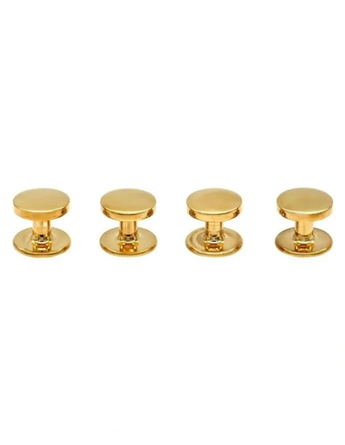 Cudworth Military Stud Shirt Stud Set 4 Pieces in Gold