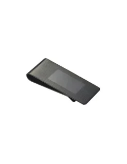Cudworth Money Clip, Ion Plated Stainless Steel, Rope Pattern in Black