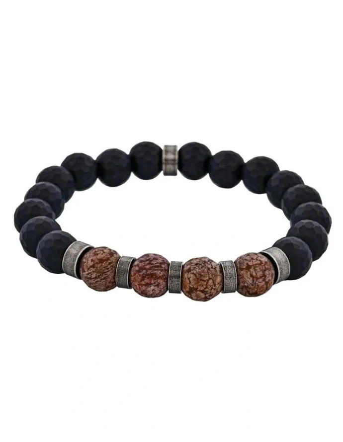 Cudworth Neo Earth Hematite and Agate Beaded Bracelet in Multi