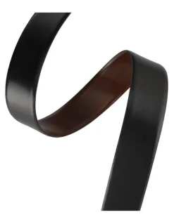 Cudworth Plain Spanish Leather Reversible Belt - Strap Only in Black/Tan