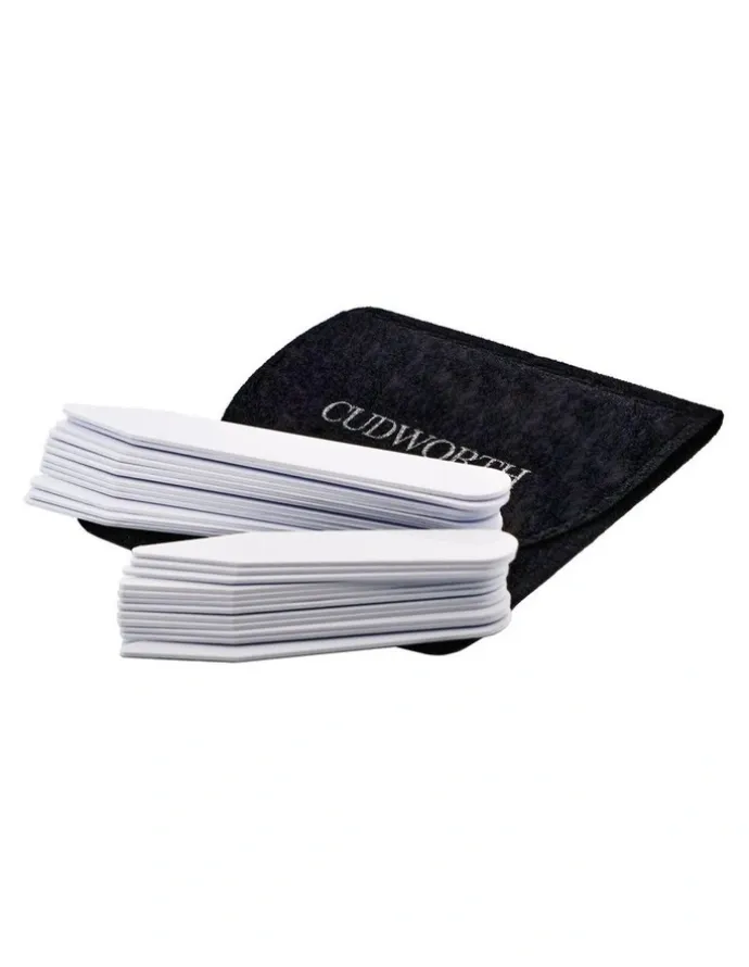 Cudworth Plastic Collar Stays (12 Pairs - 6 x Small and 6 x Large) in White