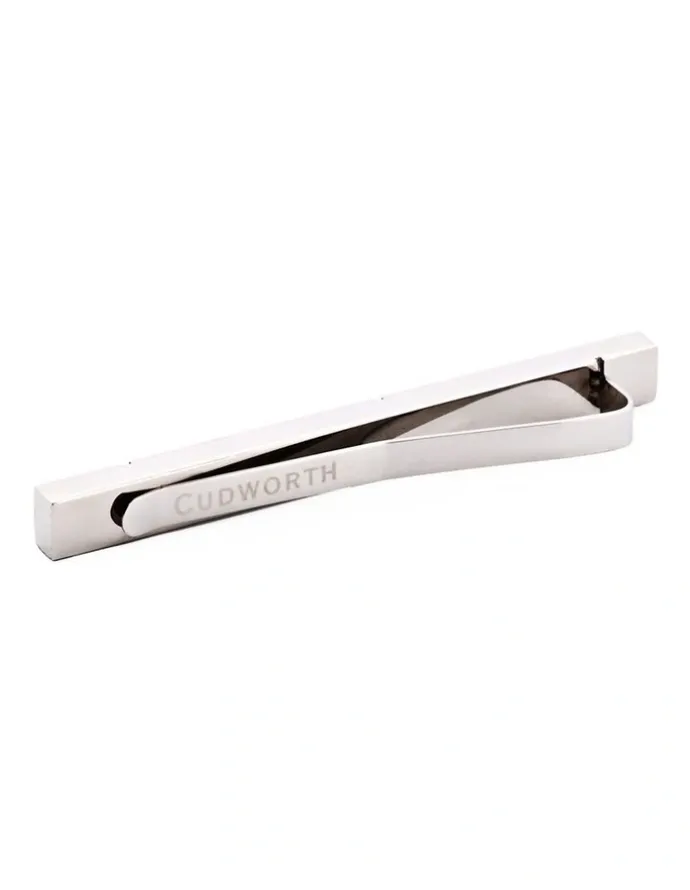 Cudworth Polished Stainless Steel with Brushed Ion Plated Rose Gold Tie Slide