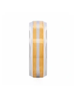 Cudworth Polished Stainless Steel and Double Band Ion Plated Ring in Gold