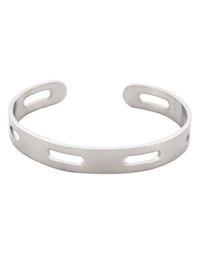 Cudworth Polished Stainless Steel Cuff And Bangle in Silver