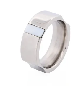 Cudworth Polished Stainless Steel With Mother Of Pearl Ring in Silver