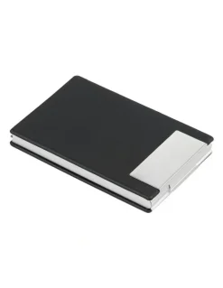 Cudworth Pu Business Aluminum Card Holder in Black