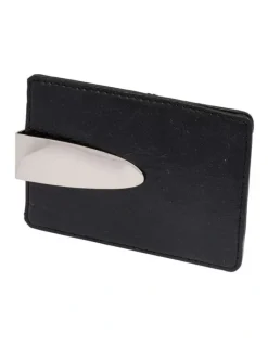 Cudworth PU Metal Credit Card Holder in Black
