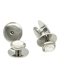 Cudworth Rhod Cushion Screw Shirt Stud Set of 4 in Mother Of Pearl