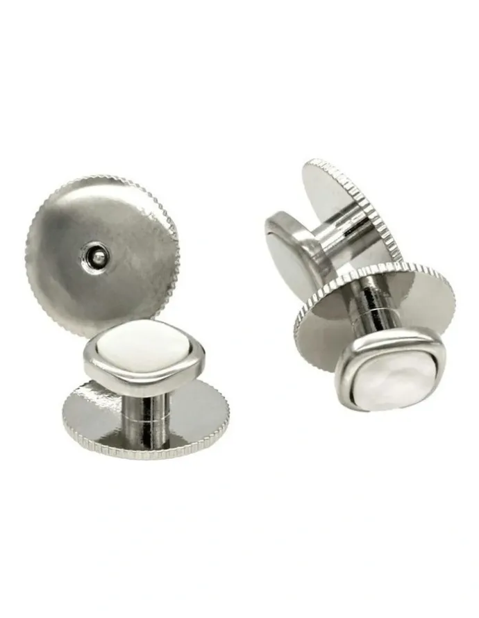 Cudworth Rhod Cushion Screw Shirt Stud Set of 4 in Mother Of Pearl