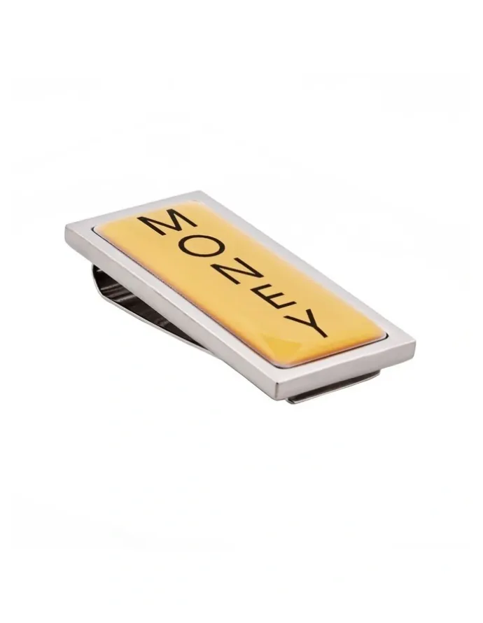 Cudworth Rhodium Plated And Resin Money Clip in Silver