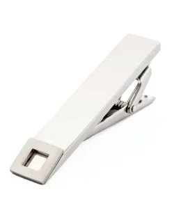Cudworth Rhodium Plated Tie Bar in Silver