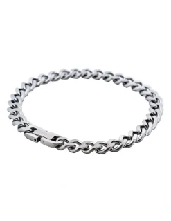 Cudworth Stainless Steel Curb Link Chain Bracelet in Silver