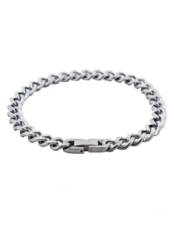 Cudworth Stainless Steel Curb Link Chain Bracelet in Silver