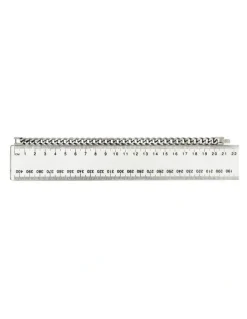 Cudworth Stainless Steel Curb Link Chain Bracelet in Silver