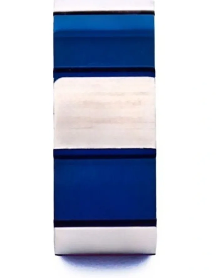 Cudworth Stainless Steel Bead in Blue/White