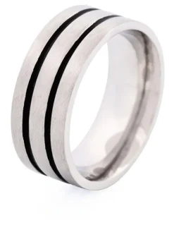 Cudworth Stainless Steel Savage Ring in Silver