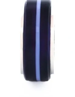 Cudworth Stainless Steel Ceramic Bead in Black/Blue