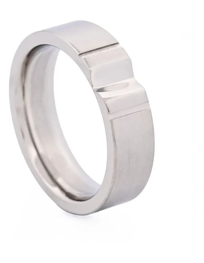 Cudworth Stainless Steel Inverted Ring in Silver