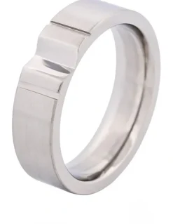 Cudworth Stainless Steel Inverted Ring in Silver