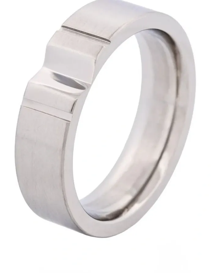 Cudworth Stainless Steel Inverted Ring in Silver