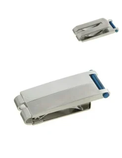 Cudworth Stainless Steel Resin & Mop Money Clip in Blue