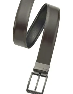 Cudworth Stitched Reversible Leather Strap in Black/Brown