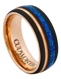 Cudworth Tungsten Azure Aurora Ring in Gold