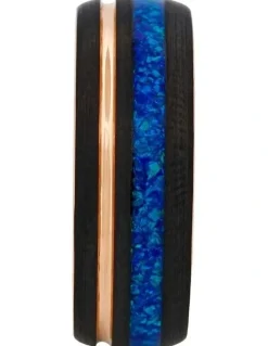 Cudworth Tungsten Azure Aurora Ring in Gold